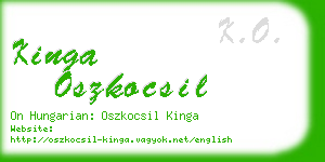 kinga oszkocsil business card